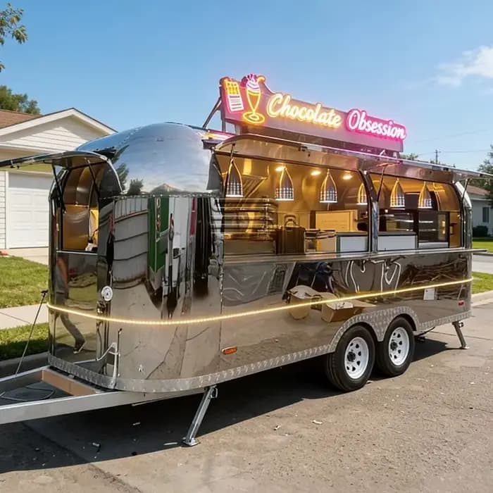 FOODLINE Chariot de vente ambulante pour snacks, structure monobloc, robuste et stable, petit équipe