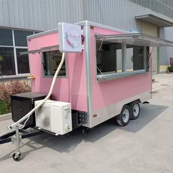 Remorque de restauration mobile personnalisée aux normes américaines avec grill et friteuse, prix ab