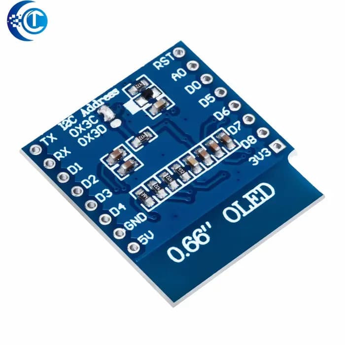 Module d'affichage OLED de 0.66 pouces pour WEMOS D1 MINI Module ESP32 pour Arduino AVR STM32 64x48 0.66 "écran LCD IIC I2C OLED
