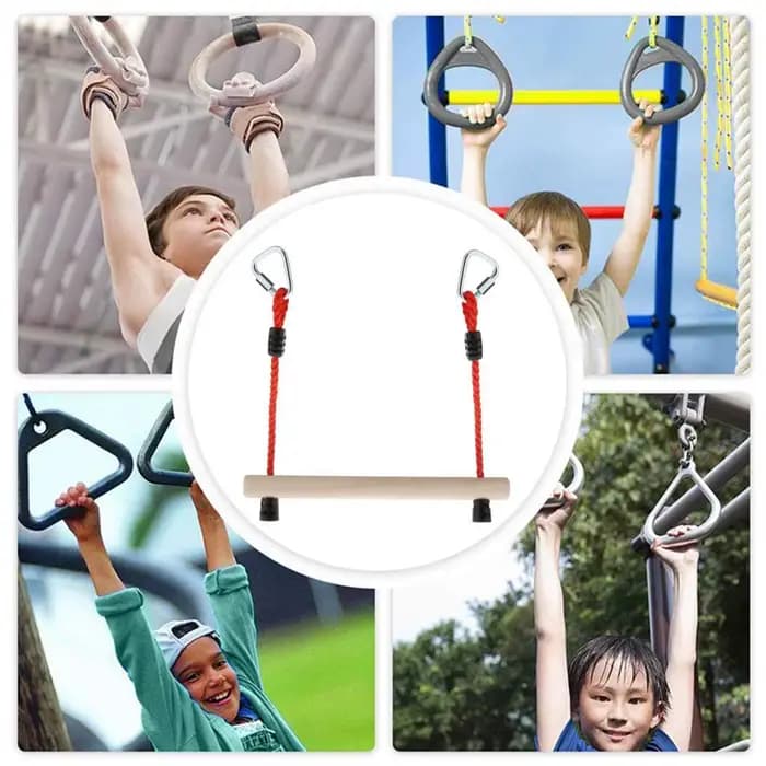 Barres de traction et de suspension pour enfants, barres de trapèze, équipement de balançoire pour aire de jeux, maison, jardin extérieur et gymnastique