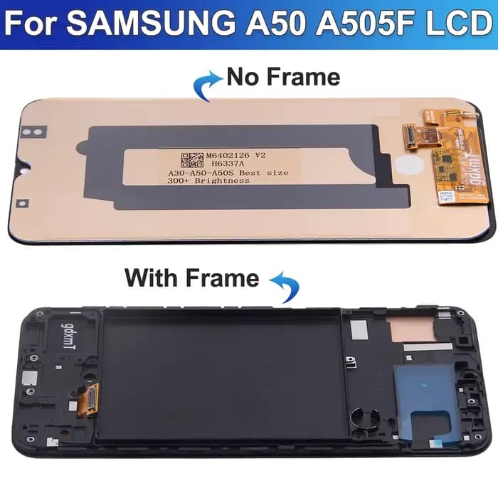 Écran d'affichage tft A50 avec cadre, pour Samsung Galaxy A50 A505 A505FN/DS A505F/DS écran LCD remplacement de l'écran tactile numérique