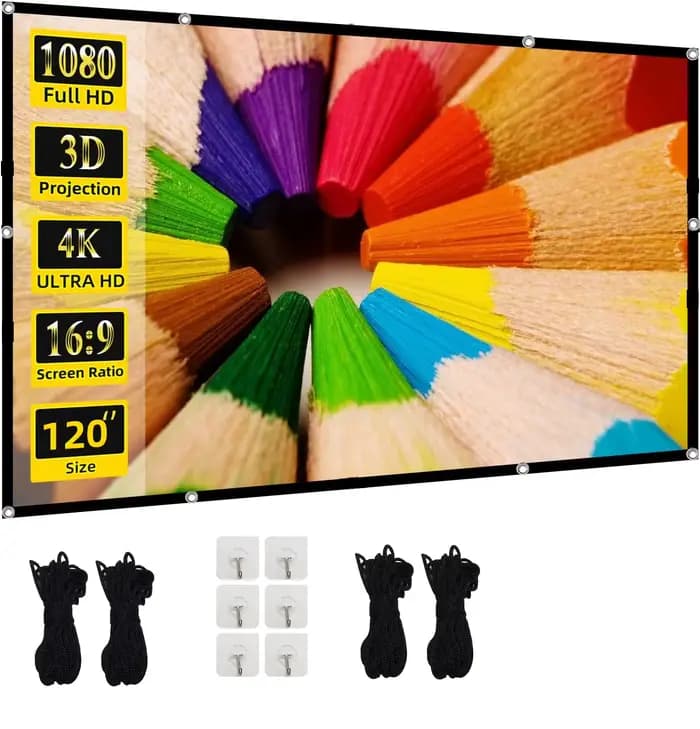 Écran de projecteur 4k 72-100-120 pouces