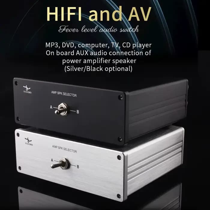 YYAUDIO Commutateur audio 2 entrées 1 sortie