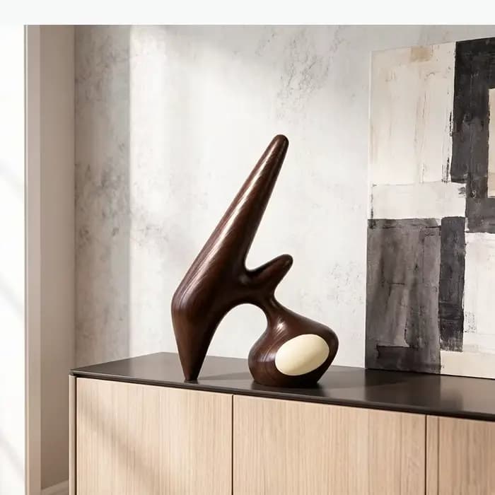 Artisanat abstrait moderne, ornements créatifs irréguliers, décoration de bureau, œuvre d'art minimaliste, sculpture, décoration d'esthétique d'ambiance