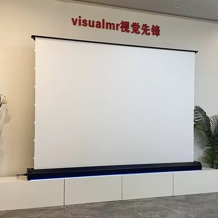 133 150 pouces nouvellement mis à niveau électrique plancher montant écran de Projection onglet-tension motorisé cinéma blanc 4K/8K pour tous les projecteurs