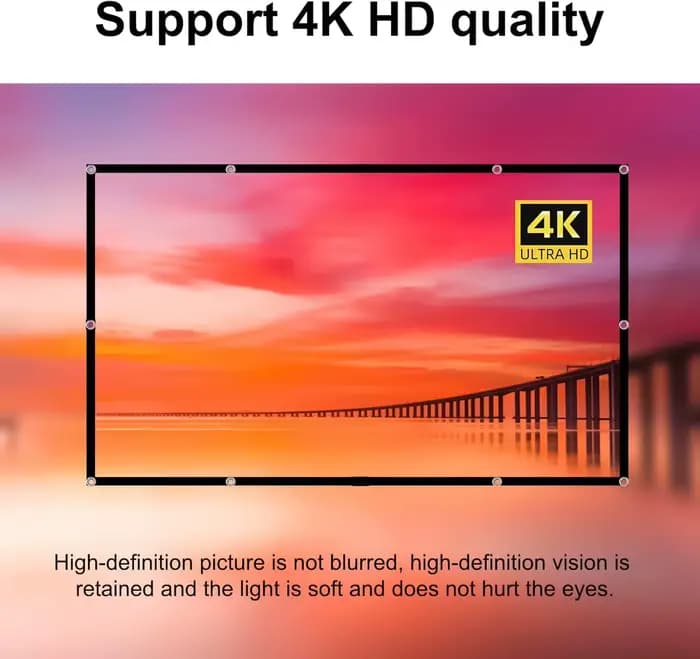 Écran de projecteur 4k 72-100-120 pouces
