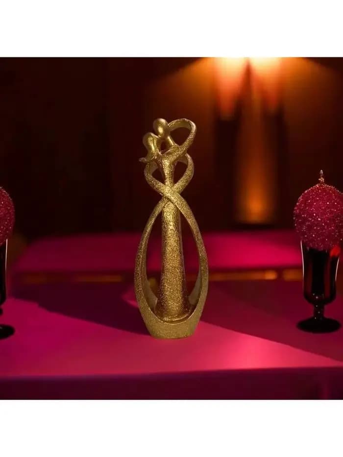 Statue de couple romantique, 1 pièce, décor d'amour en grès pour mariage, saint-valentin, décoration de maison et de chambre à coucher, cadeau pour les couples