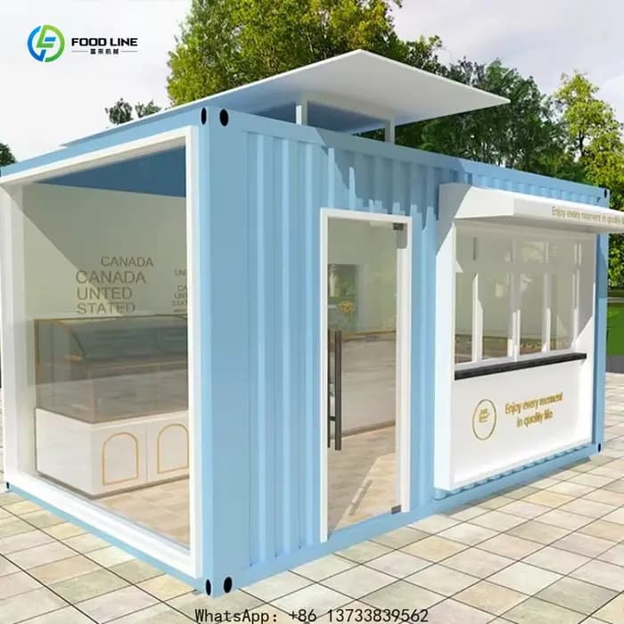 Cuisine mobile personnalisée, conteneur modulaire, café, restaurant, conteneur de transport, bar