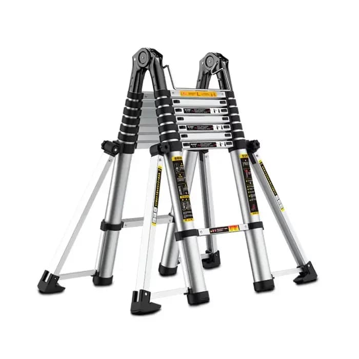 Échelle télescopique multi-supports en alliage d'aluminium, échelle droite multi-supports en alliage d'aluminium, échelle pliante en zigzag