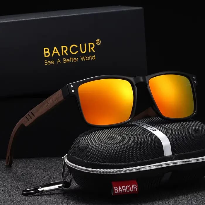 BARCUR Lunettes de soleil de style professionnel simples et confortables, classiques et polyvalentes, avec protection UV en forme de boîte