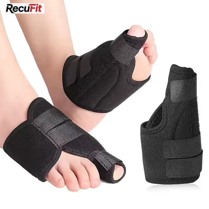 1 paire de séparateurs stabilisateurs réglables pour le gros orteil, support pour les pieds jour et nuit pour hommes et femmes, adapté à la main gauche et à la main droite
