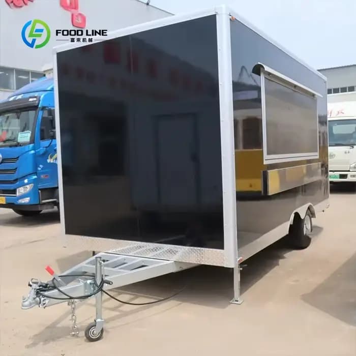 Concession Street – camion de nourriture Mobile, climatiseur rétro, chariot de grillades de restauration rapide, remorque pour Hot-Dog à vendre