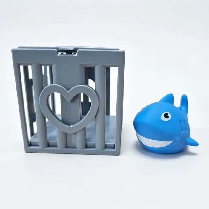 Jeu de plongée sous-marine pour enfants, ensemble de jouets mignons en forme de requin avec cage de capture, jouets d'été pour l'entraînement à la piscine pour garçons et filles