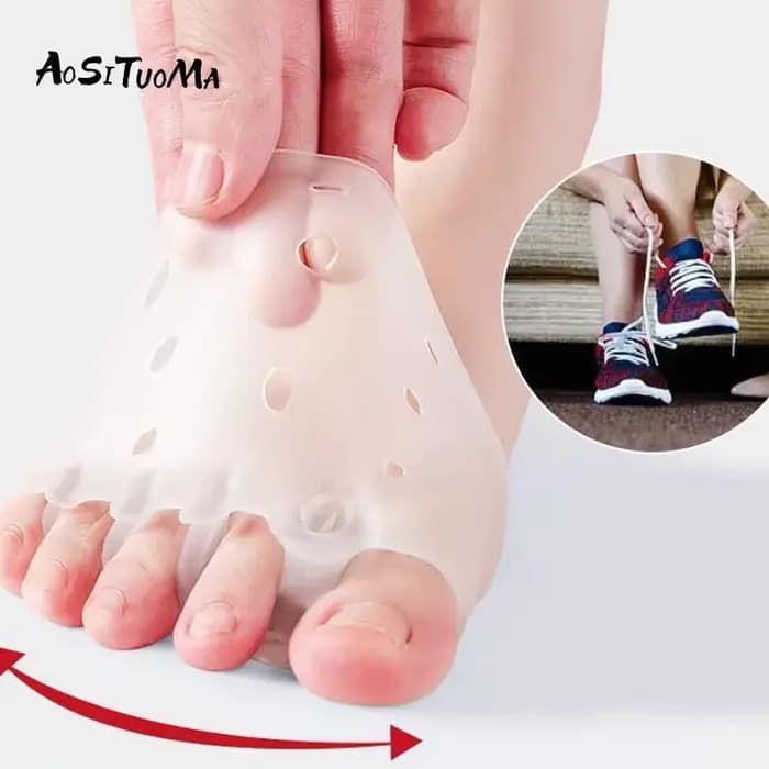 2 coussinets avant confortables en silicone pour la santé des pieds et le soulagement des oignons, parfaits pour la nuit et la maison