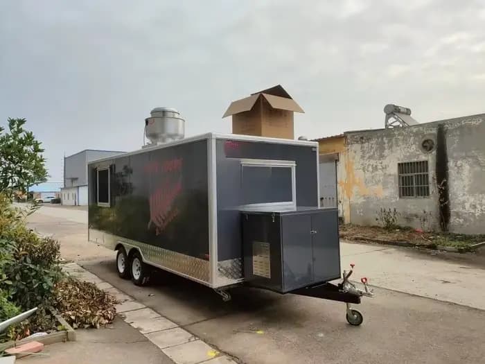 Camion mobile alimentaire avec remorques de concession alimentaire de cuisine complète à vendre