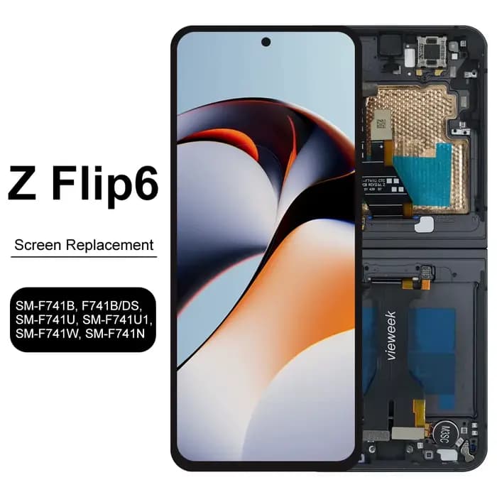 Écran LCD TFT Z Flip6 SM-F741B SM-F741B/DS pour Samsung Galaxy Z Flip 6, écran tactile LCD avec cadre