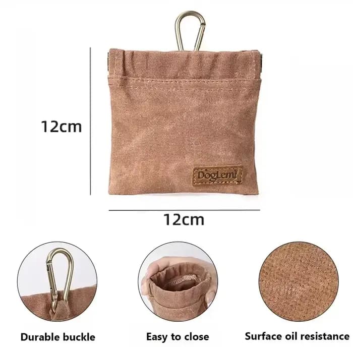 Sac de collation d'entraînement pour chien, pochette de friandises pour chien de compagnie de voyage en plein air, sac distributeur de nourriture Portable résistant à l'huile, accessoires durables pou