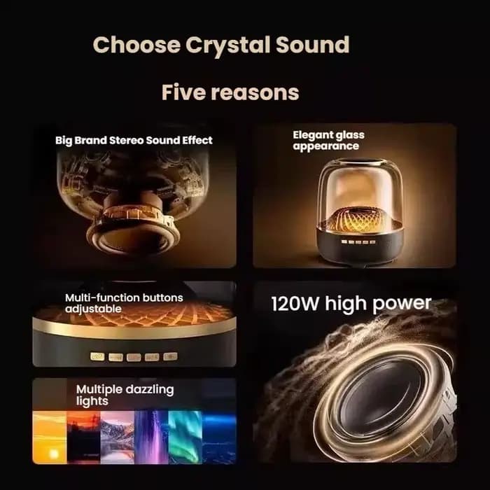 Barre de son sans fil Bluetooth 5.3 HiFi Stéréo avec subwoofer et lumière respirante