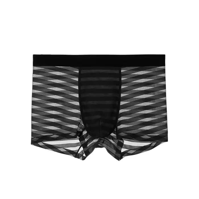 Sous-vêtements pour hommes - Caleçons droits légers en soie pour l'été, avec coins sans couture et shorts respirants et antibactériens