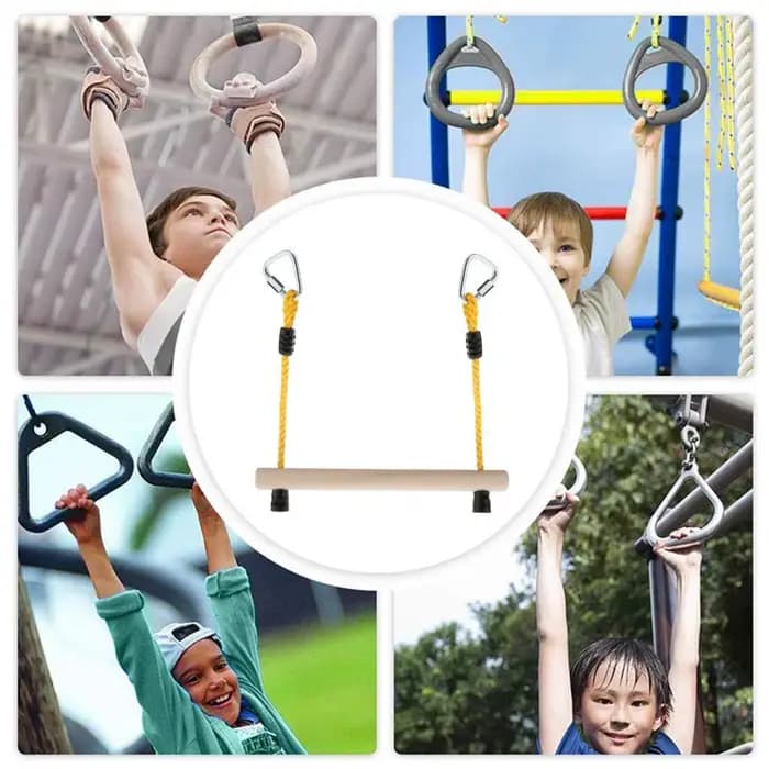 Barres de traction et de suspension pour enfants, barres de trapèze, équipement de balançoire pour aire de jeux, maison, jardin extérieur et gymnastique