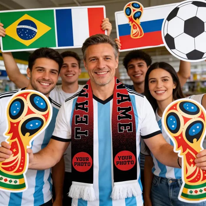 Écharpe de supporter de football personnalisée, Argentine, Brésil, Portugal, France, Espagne, Canada, USA, impression personnalisée, écharpes de soutien pour supporters