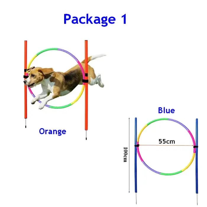 Équipement d'agilité pour chiens, outil de saut portable pour chiens, piquet de course pour chiens en extérieur, piquets sportifs, ensemble d'équipement d'agilité pour animaux de compagnie