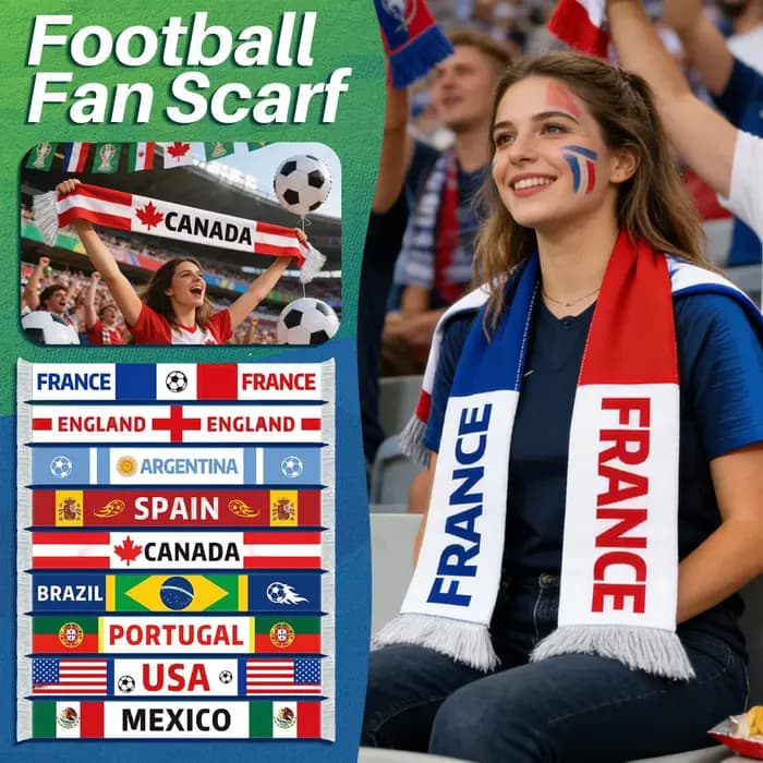 Écharpe de supporter de football, accessoires de cheering pour fans, écharpes à drapeau, fournitures de fête pour matchs de football