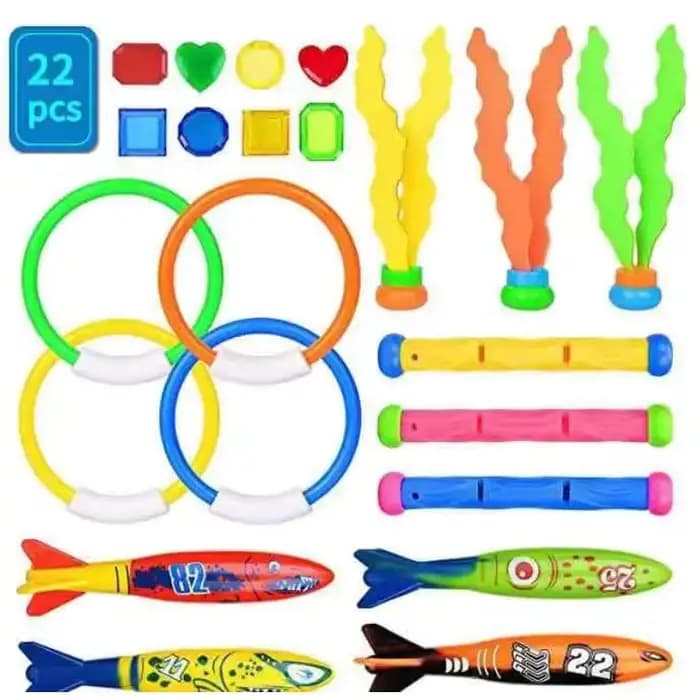 Jouets de plongée pour enfants, poisson dauphin, bouée, piscine, chasse au trésor, diamant d'eau, jeu d'eau pour enfants, ensemble de jouets, cadeau réutilisable