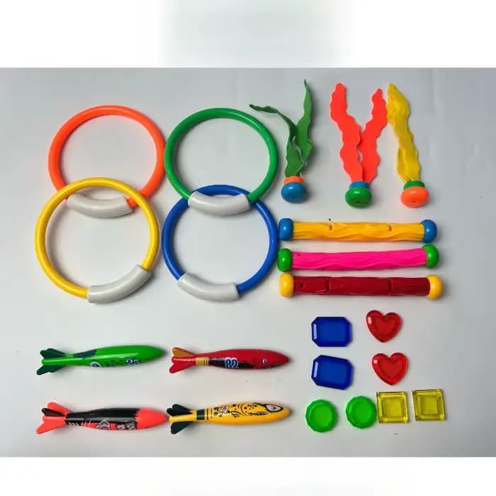 Jouets de plongée et d'entraînement aquatique pour enfants, avec anneaux de récupération en forme de poisson, pour piscine, adultes/enfants