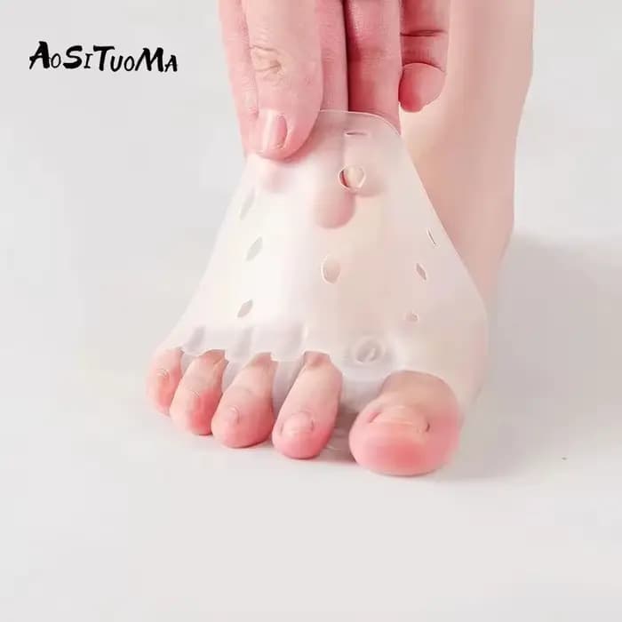2 coussinets avant confortables en silicone pour la santé des pieds et le soulagement des oignons, parfaits pour la nuit et la maison