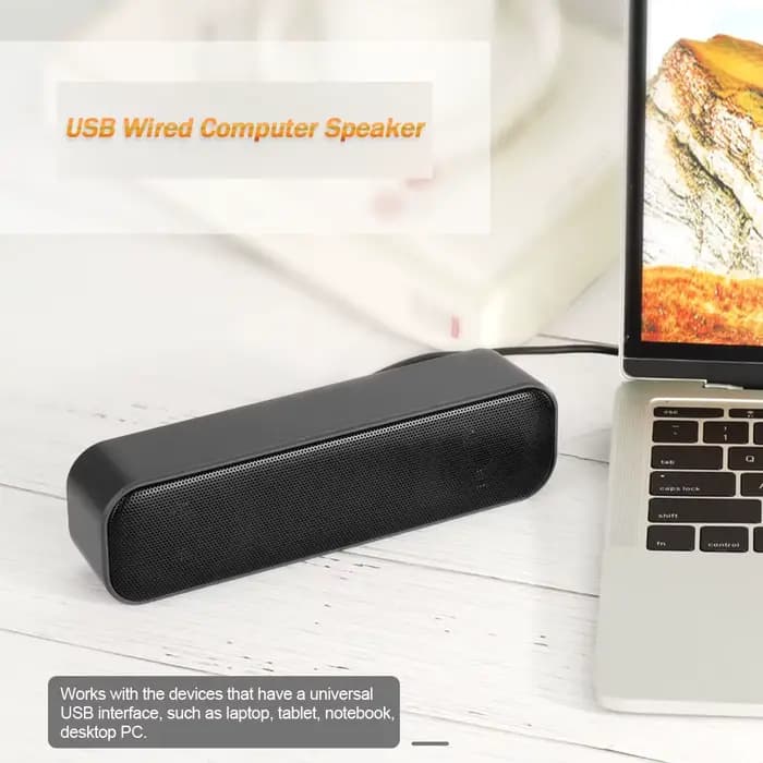 5008 barre de son alimentée par USB haut-parleur de bureau boîte de son d'ordinateur filaire pour TV ordinateur