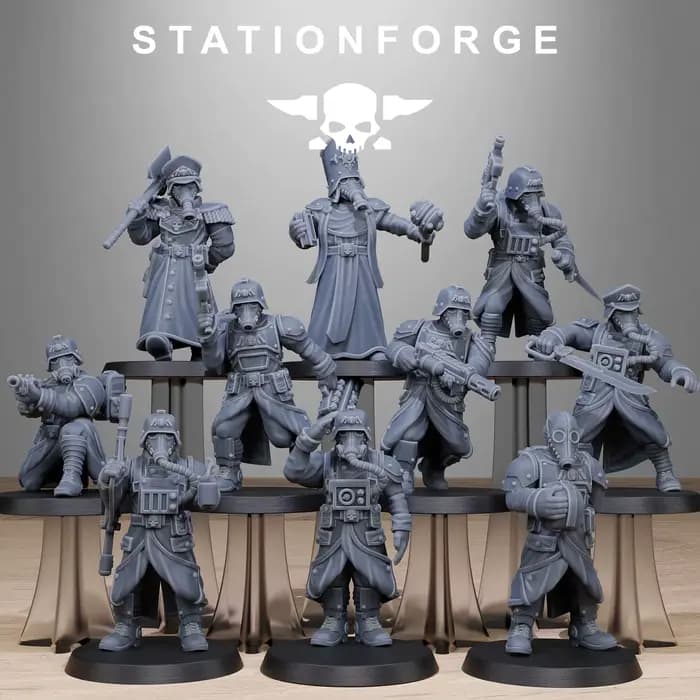 GrimGuard Vigils - Miniature en résine ABS - Accessoires de jeu de guerre de table - Articles de collection et ornements