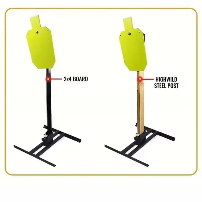 Cible de tir réactive Hostage – Épaisseur 3/8 po avec support de cible 2x4 et base de support en acier au carbone pour planches de cible