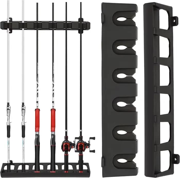 Supports de canne à pêche support à 6 tiges support pour mât Vertical support mural support de pêche modulaire pour mur de Garage peu encombrant 4/2 pièces