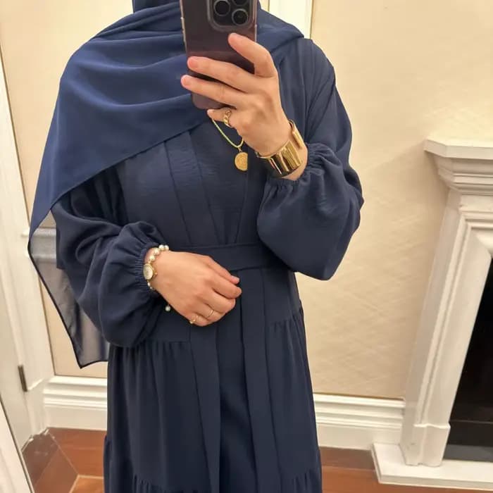 Eid Djellaba Dubai Abaya ensemble froissé ouvert Kimono Abaya + robe longue intérieure vêtements islamiques femmes musulmanes robes ensemble Ramadan caftan