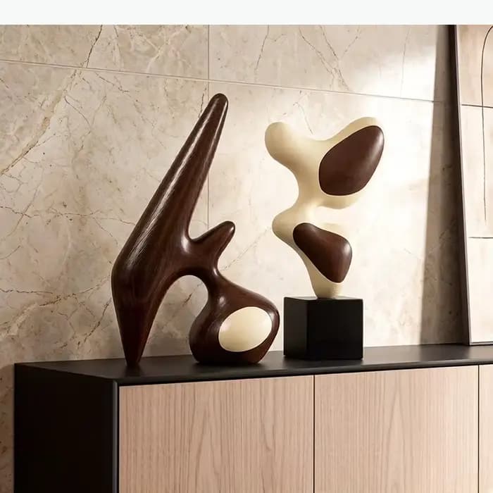 Artisanat abstrait moderne, ornements créatifs irréguliers, décoration de bureau, œuvre d'art minimaliste, sculpture, décoration d'esthétique d'ambiance