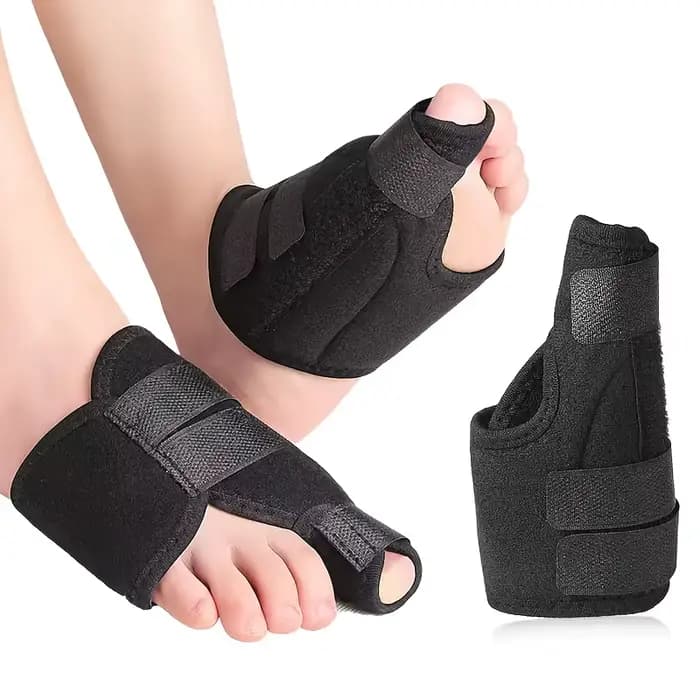 1 paire de séparateurs stabilisateurs réglables pour le gros orteil, support pour les pieds jour et nuit pour hommes et femmes, adapté à la main gauche et à la main droite