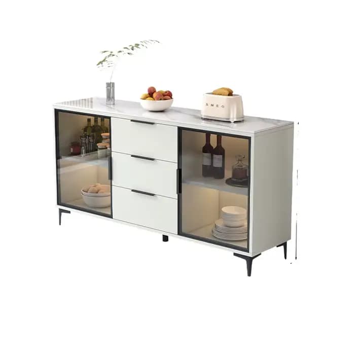 Meuble de salon vintage élégant et unique, vitrine de présentation de qualité supérieure, meuble de rangement compact et charmant pour la maison