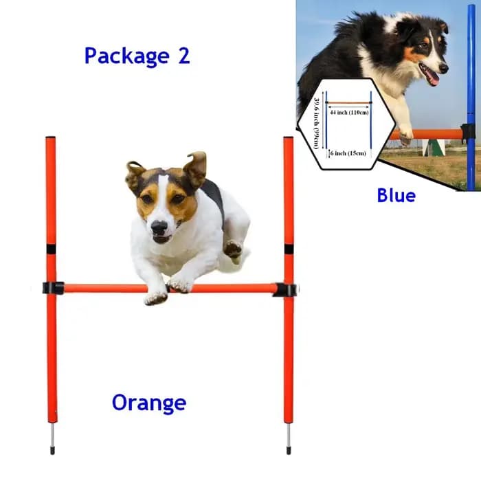 Équipement d'agilité pour chiens, outil de saut portable pour chiens, piquet de course pour chiens en extérieur, piquets sportifs, ensemble d'équipement d'agilité pour animaux de compagnie