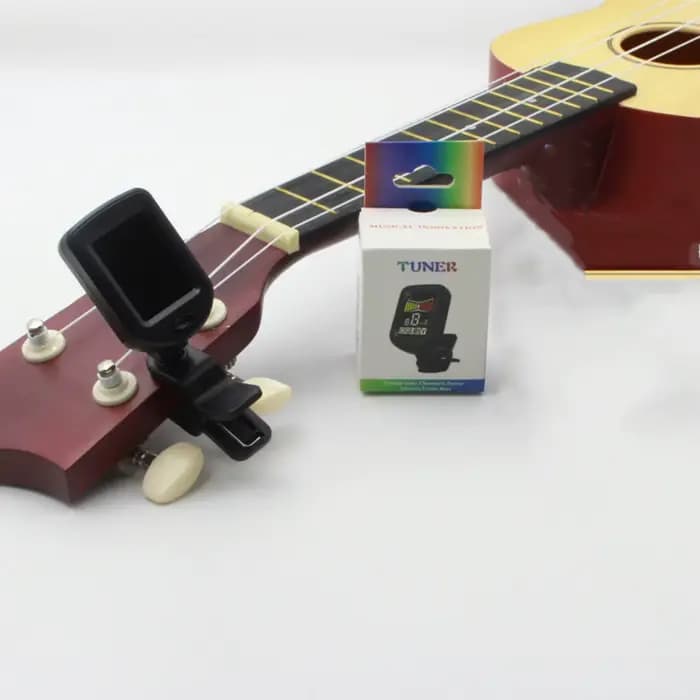 Accordeur de guitare pour tous les instruments Clip sur accordeur électronique pour guitare basse ukulélé violon mandoline banjo