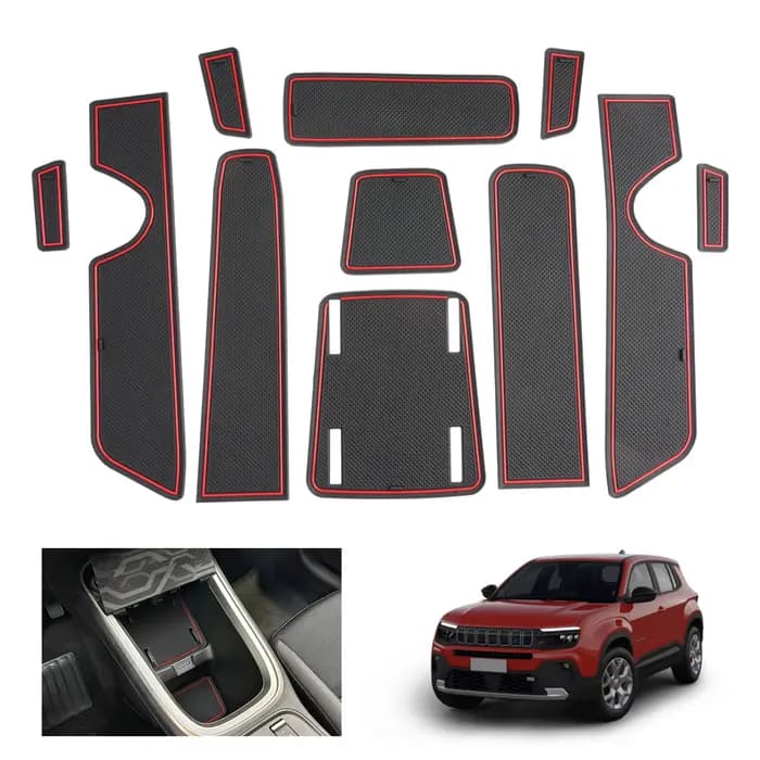 RUIYA pour Jeep Avenger 2023 2024 2025 Tapis de porte de voiture anti-dérapant Tapis de porte de voiture anti-dérapant Tapis de porte de voiture anti-dérapant Tapis de porte de voiture anti-dérapant T