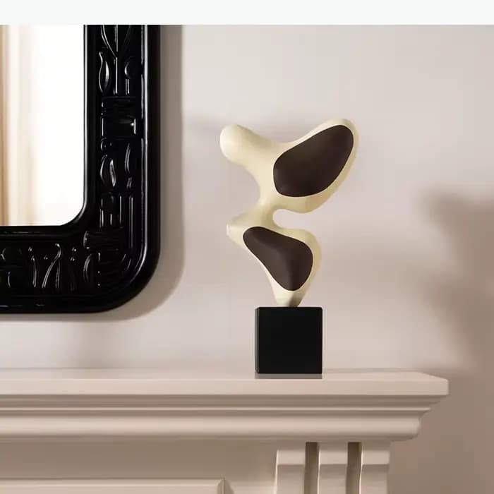 Artisanat abstrait moderne, ornements créatifs irréguliers, décoration de bureau, œuvre d'art minimaliste, sculpture, décoration d'esthétique d'ambiance