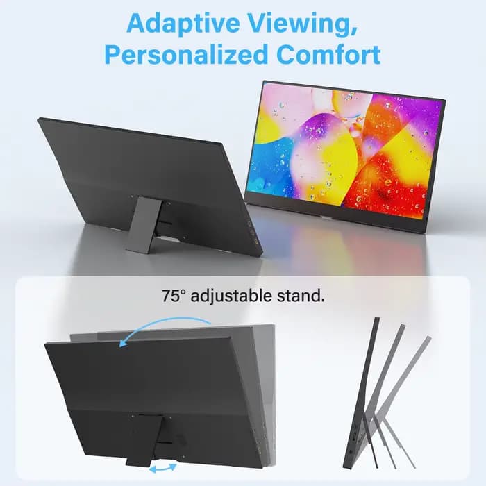 Amoudo 15.6 pouces moniteur Portable 1920x1080P étendre l'affichage IPS LCD panneau trou de stylo support VESA USBC Mini HDMI affichage Mobile