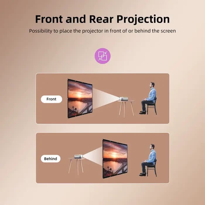 Salange ecran projection écran de projection Portable et pliable