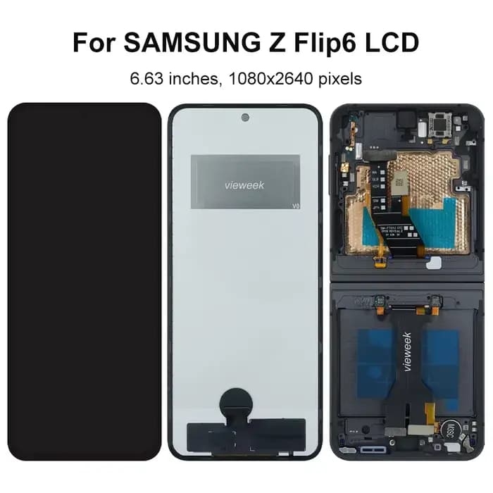 Écran LCD TFT Z Flip6 SM-F741B SM-F741B/DS pour Samsung Galaxy Z Flip 6, écran tactile LCD avec cadre