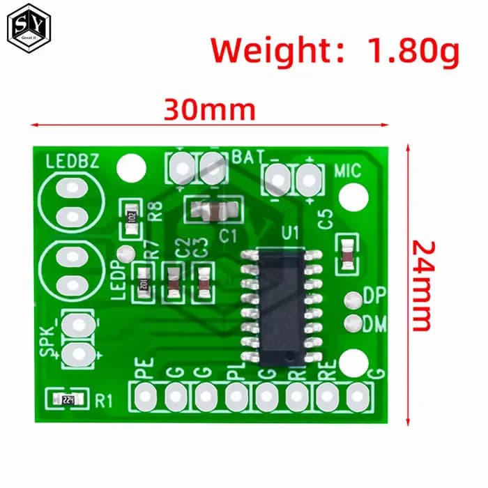 Module d'enregistrement Audio soudable 3v-4.5v, lecture en boucle 40s avec indicateur LED pour bricolage