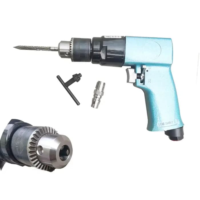Outil de perçage à air comprimé rotatif pour percer des trous, perceuse à air comprimé réversible 3/8 ", 1700 tr/min, perceuse pneumatique à grande vitesse réversible