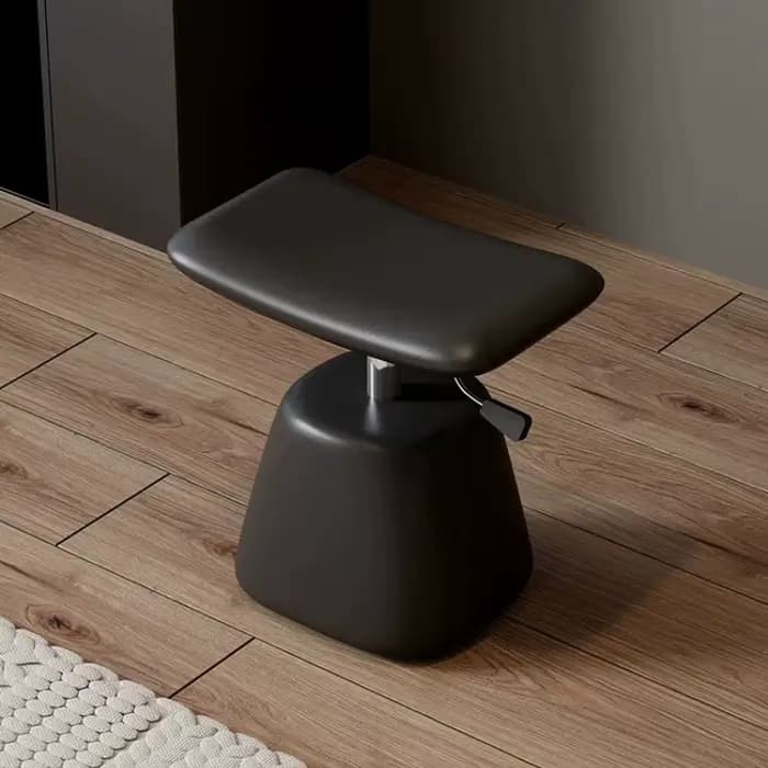 Chaise de maquillage relevable de luxe italienne pour chambre à coucher, noir et blanc, chaise de coiffeuse haut de gamme, tabouret de vanité, meuble ottoman