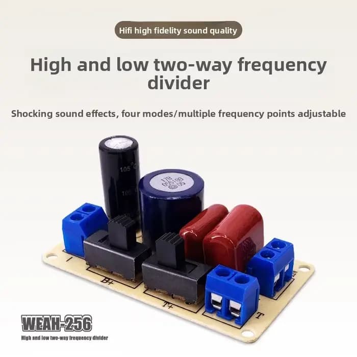 Filtre de Diviseur de Fréquence Audio 2 Voies pour Haut-Parleur Compact 150W Réglable