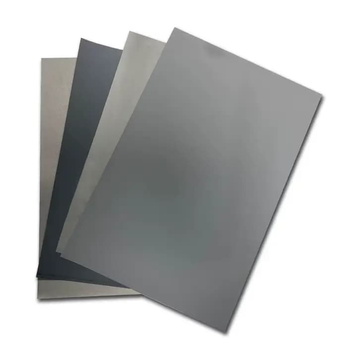 Échantillon de tissu pour écran de projection ALR gris cristal/blanc cinéma/fibre de verre nano métallique 3D 4K 8K